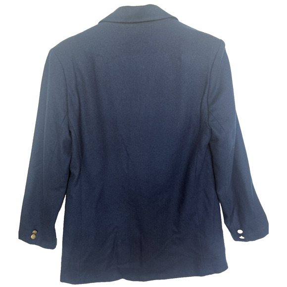 Vintage Dumas Womens Navy Wool Doublebreasted Blazer Size 10 Gold Buttons USA - Picture 7 of 13